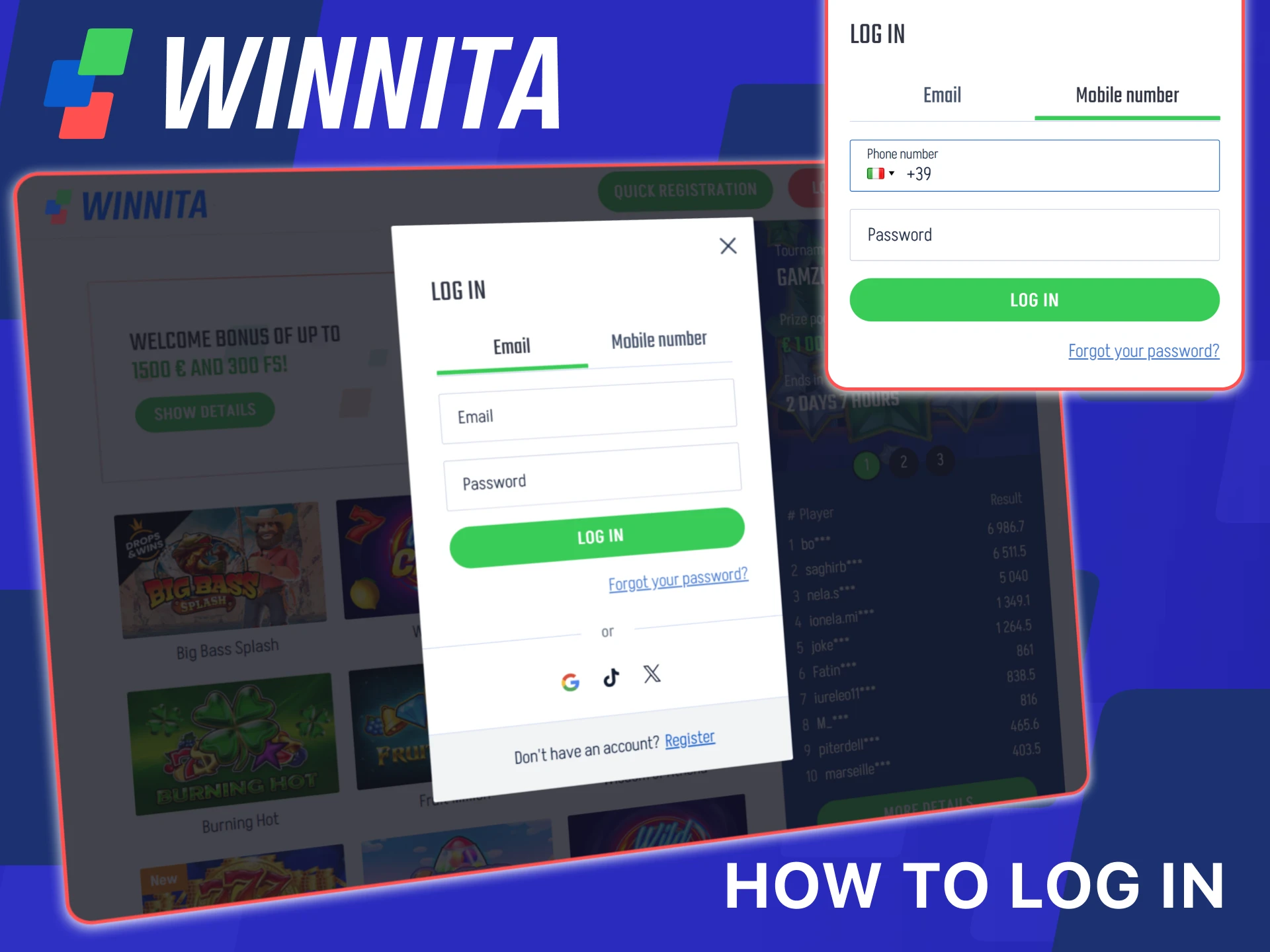 Login Winnita E Primi Passi Nel Gioco